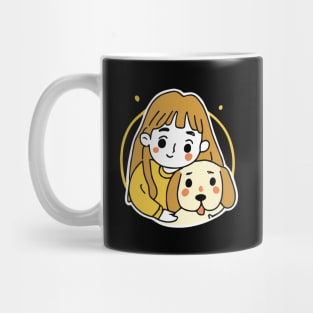 Girl with a Labrador Dog Lover Retriever Mug